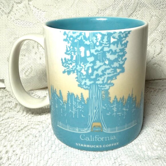 Starbucks California Coffee Mug – 2011 Edition, Palm Trees, Surfer & Beach Scene - Picture 2 of 4